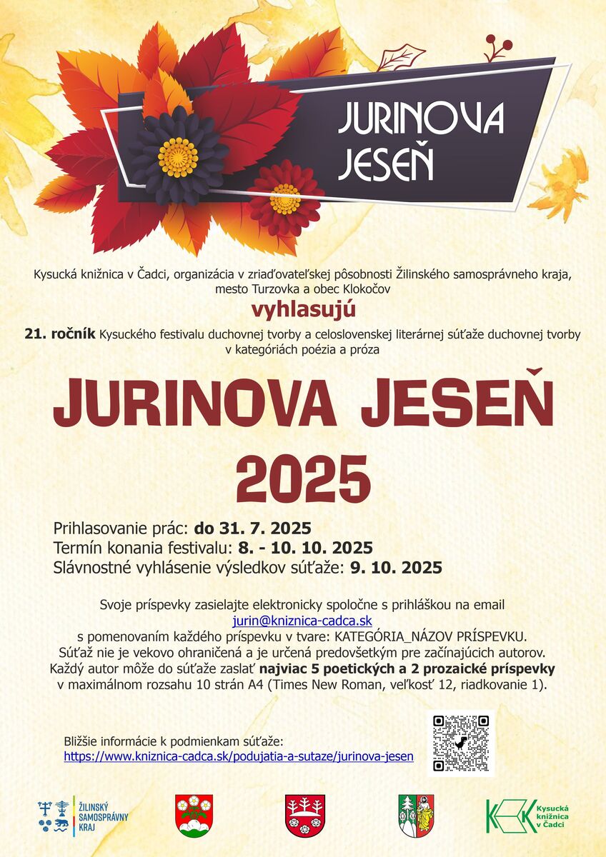Jurinova jesen 2025 vyhlasenie
