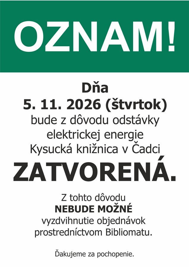 Oznam organizacnych elektrika