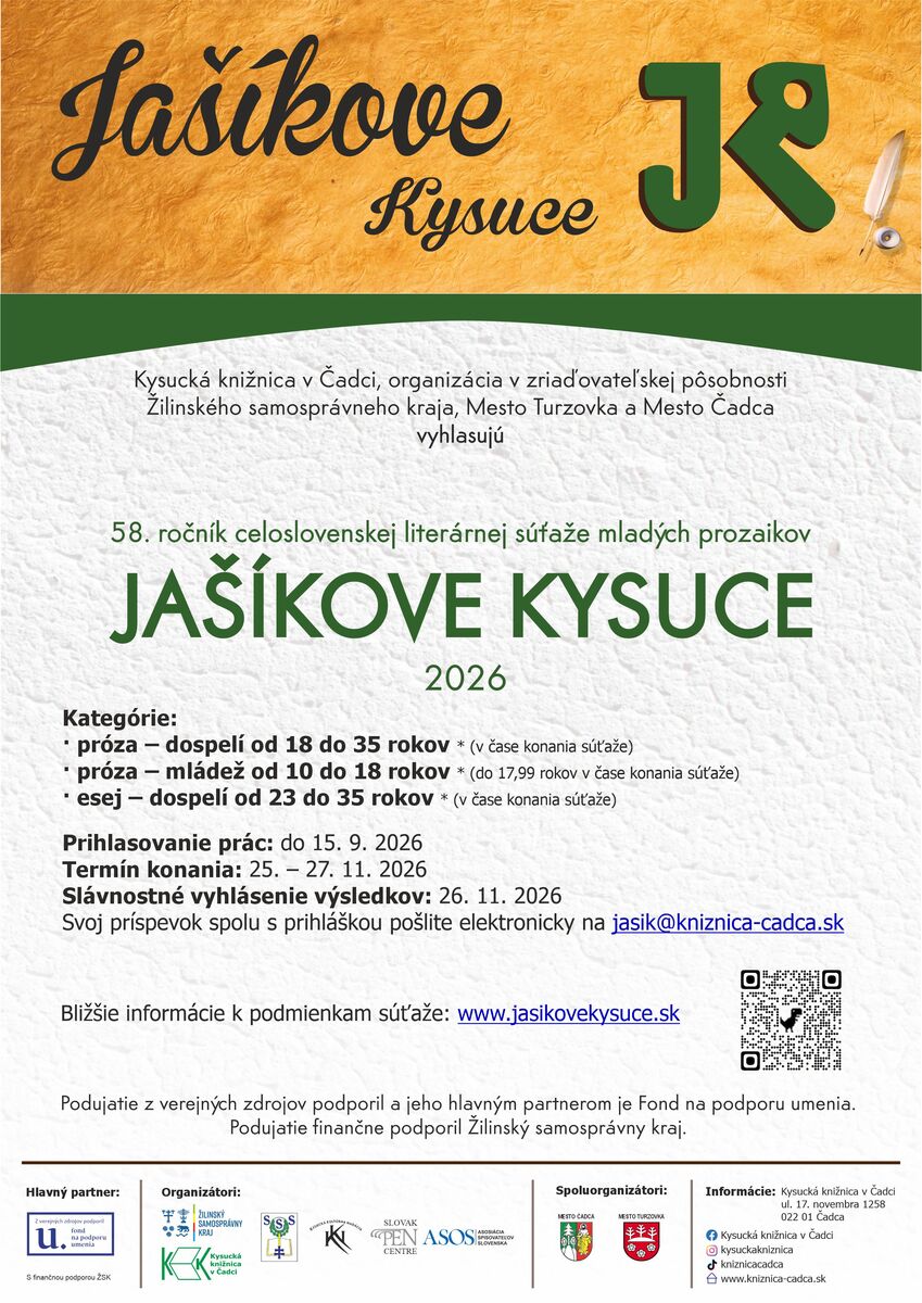 Jasikove kysuce 2026 vyhlasenie