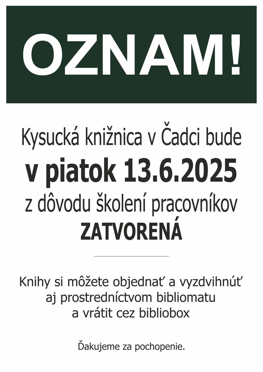 Oznam skolenie opraveny