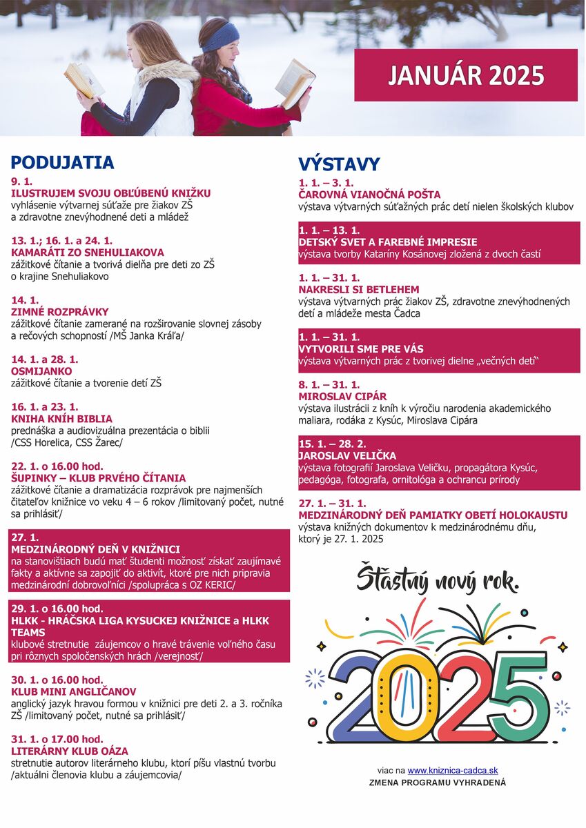 Podujatia 2025 januar