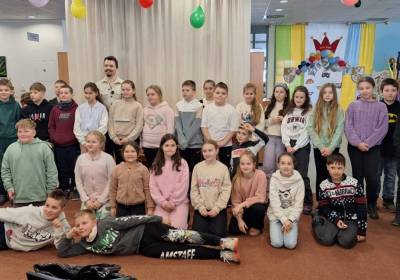Spoločná fotografia s autorom Dávidom Hamranom