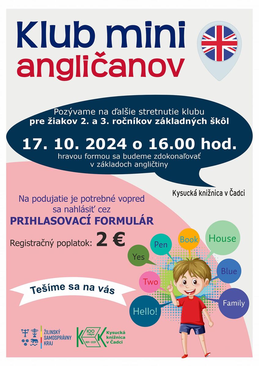 Klub mini angličanov 17.10.2024