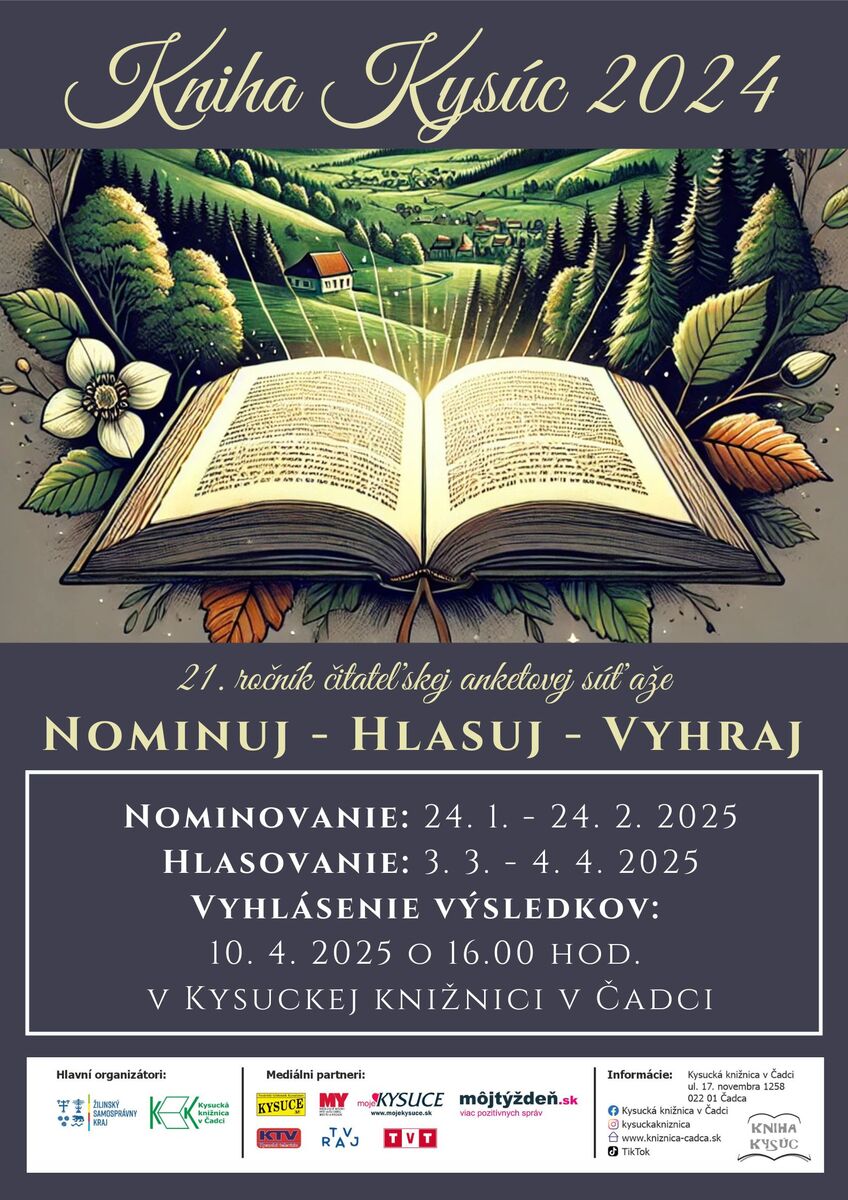 Kniha Kysuc 2024 plagat vseobecny