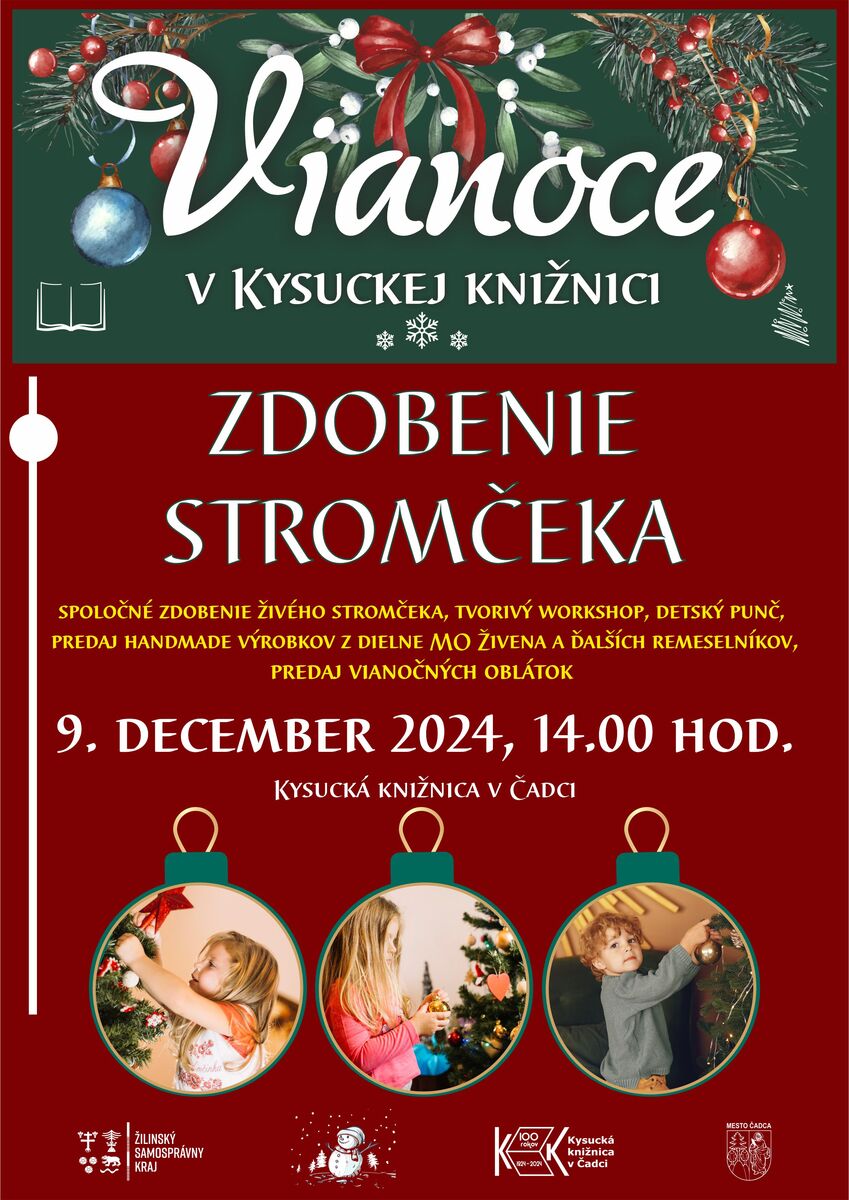 Vianoce v kniznici 2024 zdobenie cadca