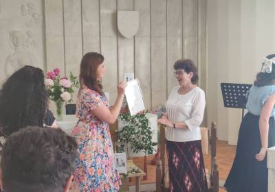 Katarína Borisová, riaditeľka Kysuckej knižnice v Čadci a moderátorka podujatia