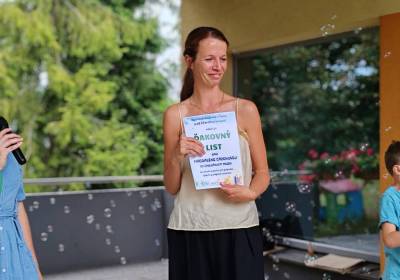 Ďakovný list Magdaléne Capekovej